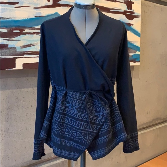 Lucky Brand Wrap Sweater Cardigan - Picture 3 of 15